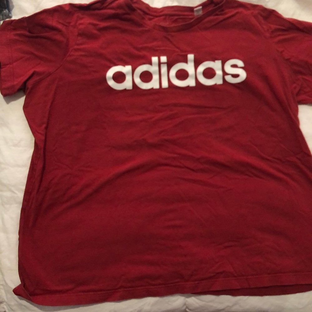 ADIDAS RED SHIRT WOMENS SIZE 3X